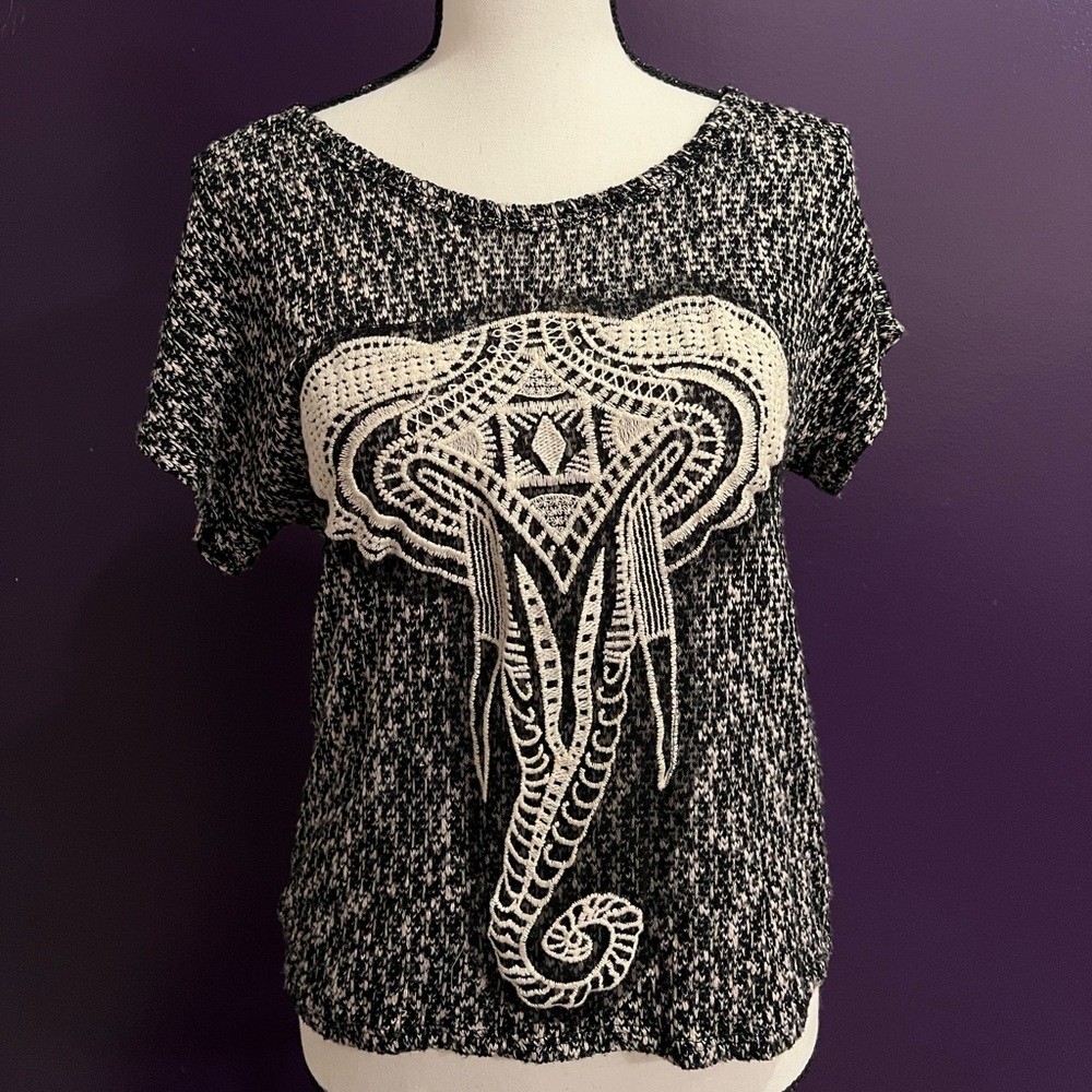 Elephant printed boho top
